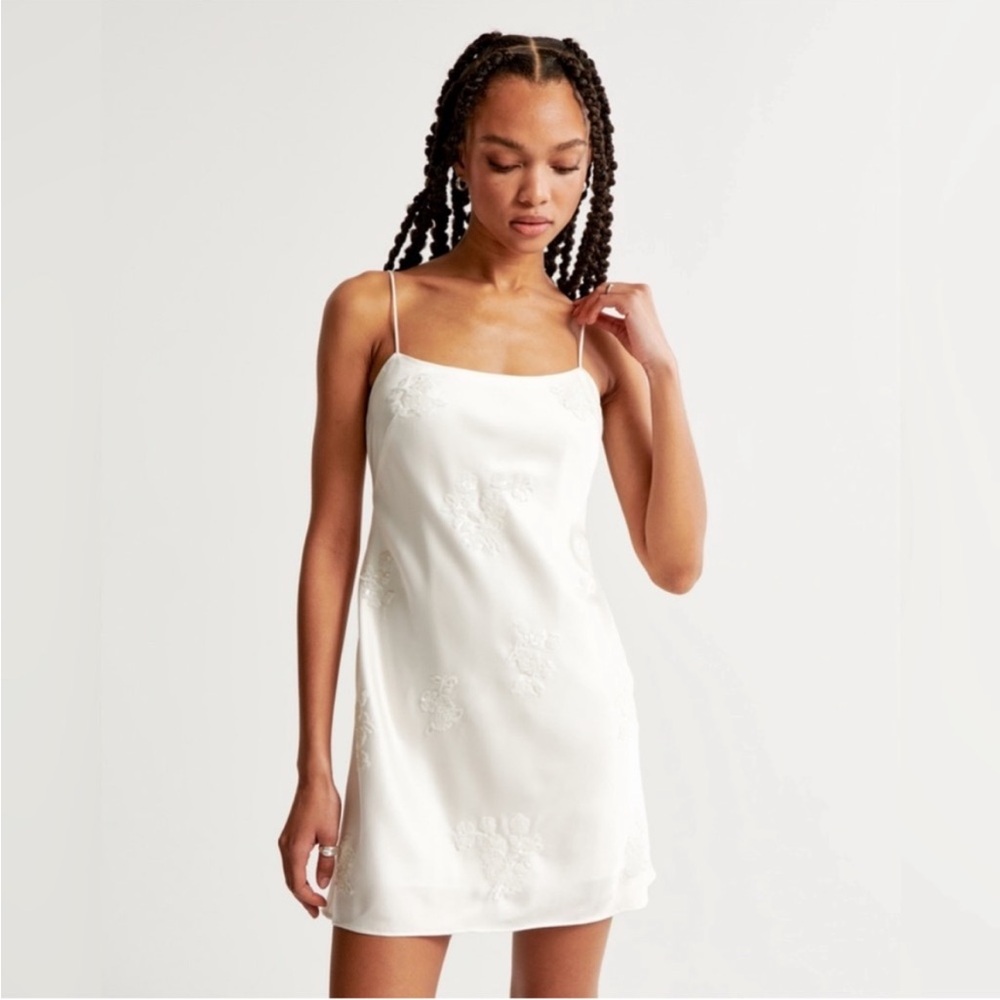 Abercrombie & Fitch Embellished Slip Mini Dress